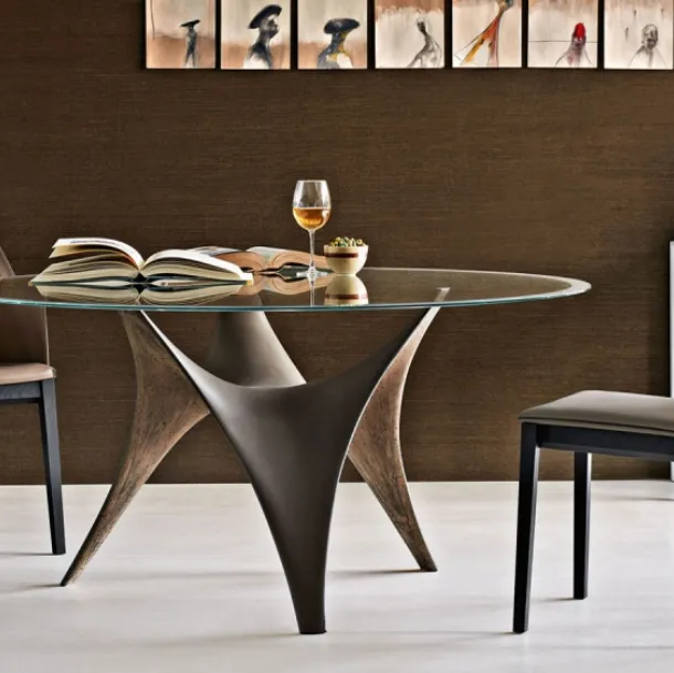 Tavoli allungabili in vetro, cristallo e legno - Progetto Sedia